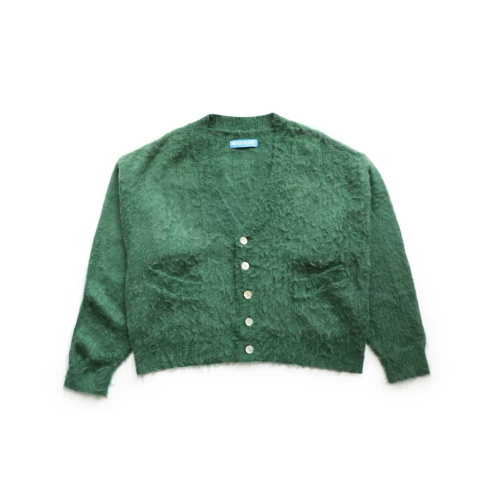 FOREST GREEN MOHAIR CARDIGAN — jOONIVERSE LAB